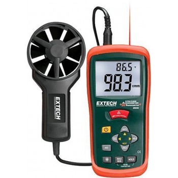 EXTECH AN200: CFM/CMM Mini Thermo-Anemometer met ingebouwde InfraRed Thermometer