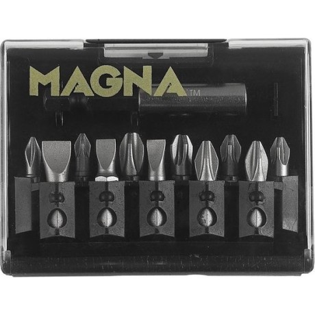 Magna Schroefbitset PZ/PH/ZS 12-delig met Magnetische Bithouder 221413