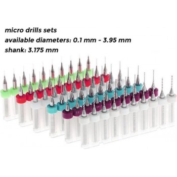 Set van 10 micro boortjes in een doosje (0.45 mm)