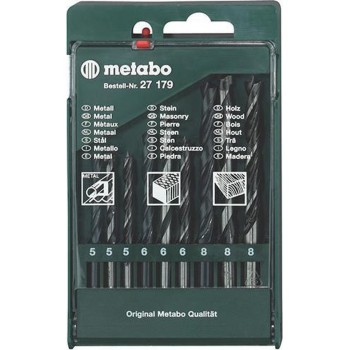 Metabo Borencassette 9 delig hout/metaal/steen