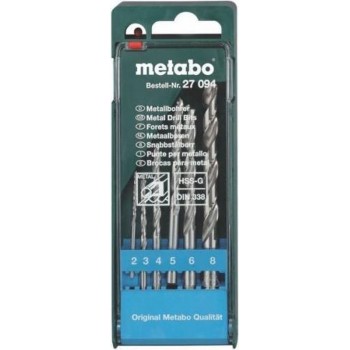 Metabo - Kazeta s vrtákmi HSS-Co 6-dielna