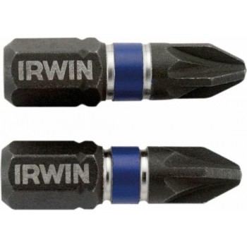 IRWIN Impact Schroefbit - Bit Pozidriv - PZ2 25mm - 2 st - IRW1923355