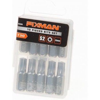 Fixman Bitset 1/4" tx30 x 25mm blister van 10 bits