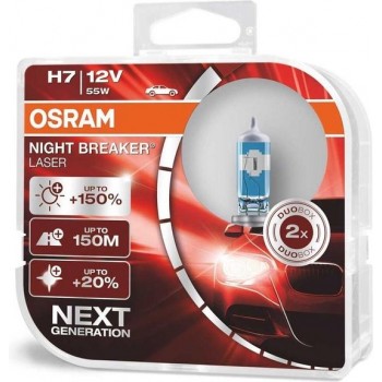 Osram Night Breaker Laser Halogeenlamp - H7 Autolamp - 12V - 2 stuks