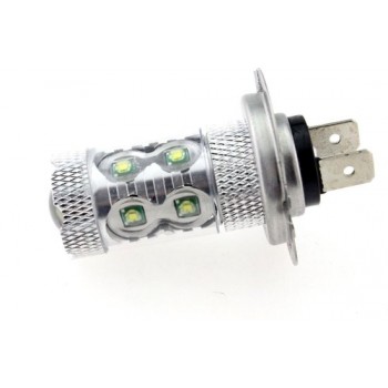 Auto LEDlamp 2 stuks | LED H7 koplamp 60 Watt | CREE 12-SMD xenon wit 6000K met lens |12-24V