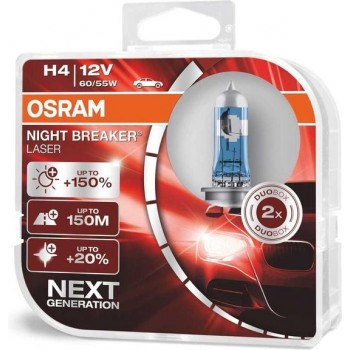 Osram Night Breaker Laser Halogeen - Autolampenset H4  - 12V