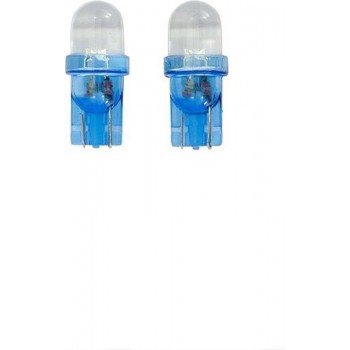 AutoStyle T-10 LED Lampen 12V Blauw, set à 2 stuks