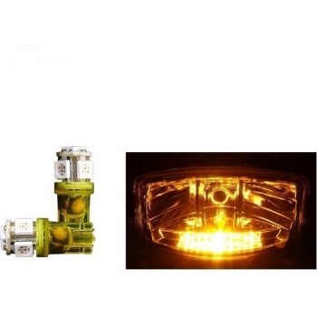 T10 W5W LED lamp oranje 12V - 24 V (2 stuks)