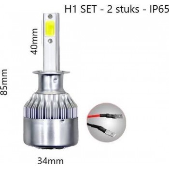 H1 autolamp set | 2x LED koplamp 36W | COB xenon wit 6000K | 8-48V
