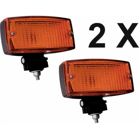 SIM - Dagrijlamp - Oranje - 2 Stuks - Auto-Vrachtwagen-Lens-Montuur-Interieur-Verlichting-Transport