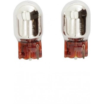 AutoStyle T-20 (WY21W) Lampen 21W/12V Amber ChroomCoated, set à 2 stuks