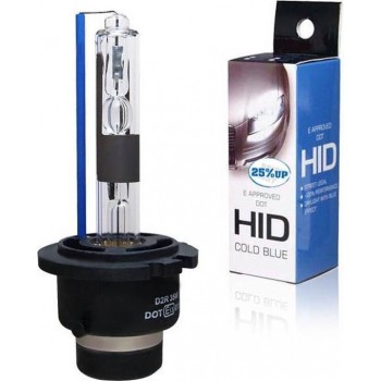Blanco HID-Xenon lamp D2R 5000K 25% UP + E-Keur, 1 stuk