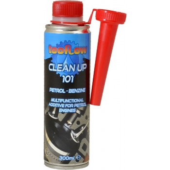 Tecflow Clean Up 101 Benzine - onderhoud injector, zuiger, kleppen, turbo, brandstof systeem reiniger