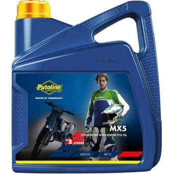 Putoline MX5 Synthetische 2-takt Motocross Enduro Motorolie - 4 Liter