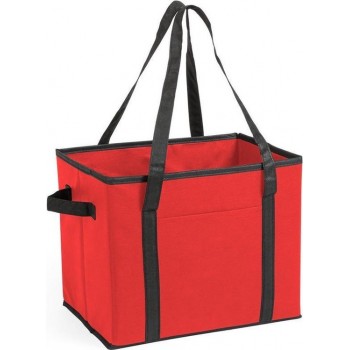 Auto kofferbak/kasten organizer tas rood vouwbaar 34 x 28 x 25 cm - Vouwbaar - Auto opberg accessoires
