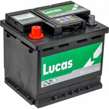 Lucas Premium Auto Accu | 12V 45AH 400 CCA | + Pool Links / - Pool Rechts | Voetbevestiging