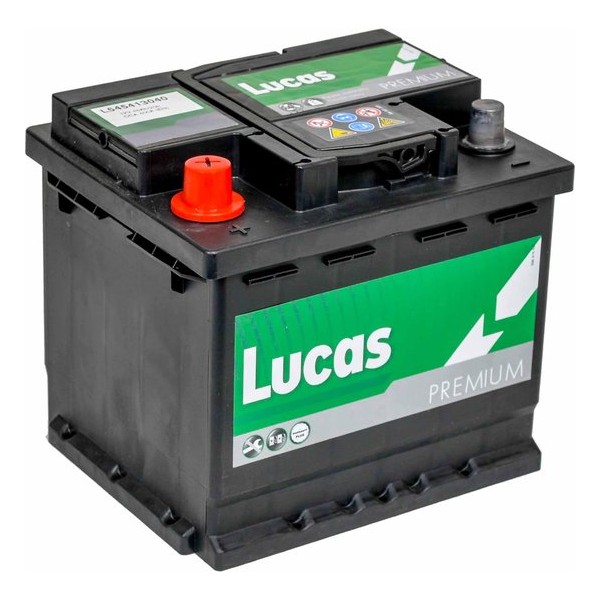 Lucas Premium Auto Accu | 12V 45AH 400 CCA | + Pool Links / - Pool Rechts