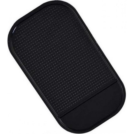 Anti-slip pad / matje - voor smartphone ed - zwart - 14 x 8 x 3 cm - voor in de auto