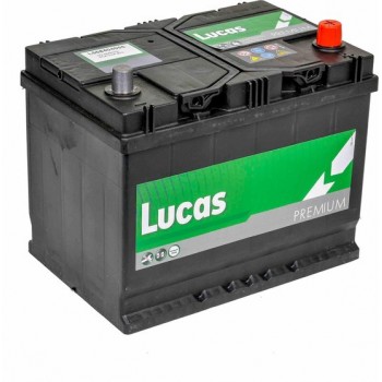 Lucas Premium Auto Accu | 12V 68AH 550 CCA | + Pool Rechts / - Pool Links | Voetbevestiging