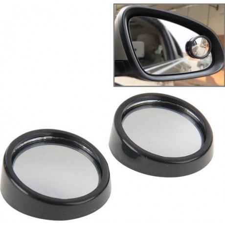 2 STKS SY-022 Auto Voertuigspiegel Blinde Spot Achteraanzicht Kleine Ronde Spiegel, Diameter: ongeveer 5.6 cm (Zwart)