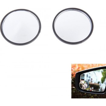 Car Blind Spot Achteraanzicht Wide Angle Mirror, Diameter: 5.3cm (zwart)