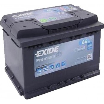 EXIDE EA640 Premium Carbon Boost 12V 64 Ah 640A Autobatterij 3661024034227
