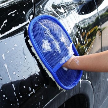 Auto Spons - Washand - Extreem Zacht - Anti-kras Autoborstel - Auto Wassen - Schoonmaakspons - Blauw