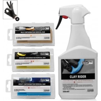 Auto reiniging Klei Pakket bestaande uit 3 soorten klei en 500ml klei smeermiddel