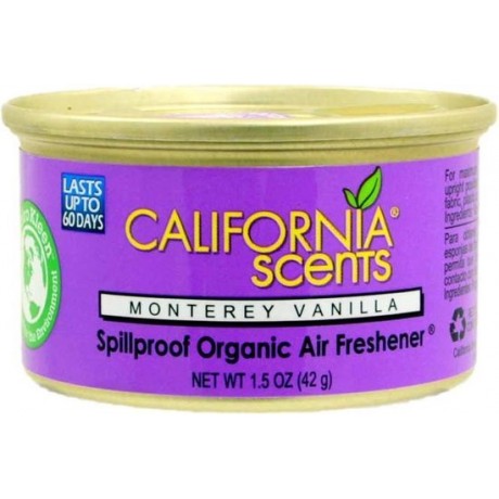 California Scents Lekvrije organische luchtverfrisser - Monterey Vanilla (Vanille)