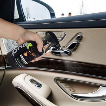 EcoMoist Car Cleaner (500ml) - 100% natuurlijke reiniger voor het interieur van uw wagen - met 2 extra-fijne vezeldoekjes