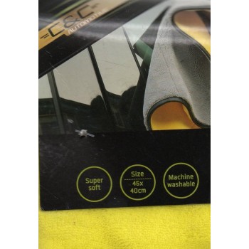 Polijstdoek geel microvezel 45x40 cm zacht voor auto's