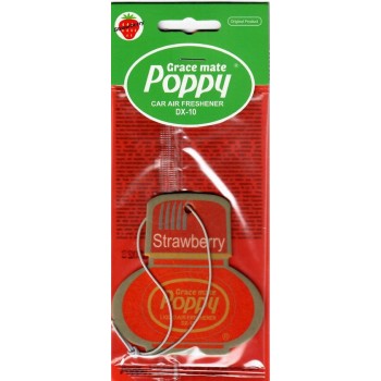 Poppy Grace Mate ® Geurhanger  Aarbei / Strawberry - Luchtverfrisser auto – Geurhanger - Geurverfrisser – Autogeurtje