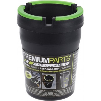 Premium Parts Asbak 11 Cm Glow In The Dark Zwart/groen