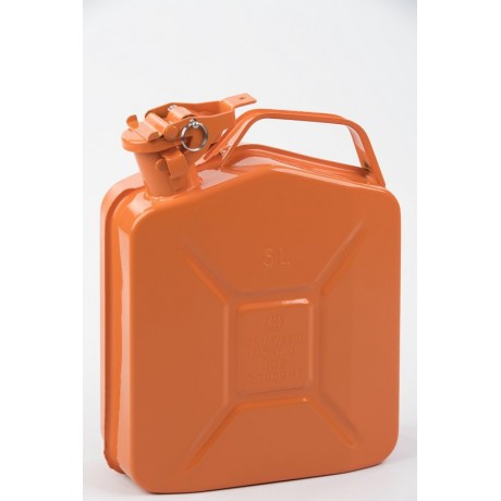 Minalco benzine jerrycan - metaal 5 Ltr - UN goedgekeurd - Oranje