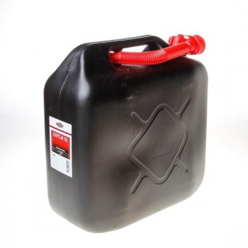 Kelfort Jerrycan zwart voor benzine/water schenktuit 20 liter