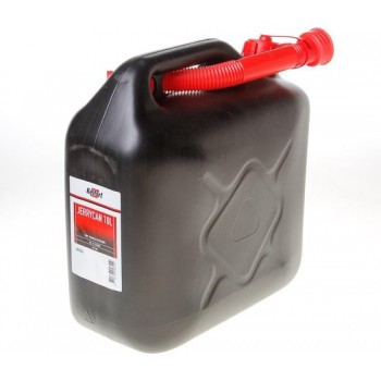 Kelfort Jerrycan zwart voor benzine/water schenktuit 10 liter