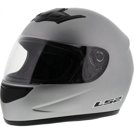 LS2 FF350 Helm Single Mono mat zilver