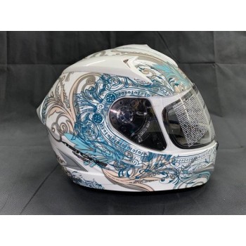 Astone Helm Graphic Miss Empire White / Gravity Blauw Roze maat XS ECE Gekwalificeerd