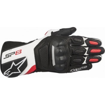 Alpinestars SP-8 V2 Black White Red Motorcycle Gloves M