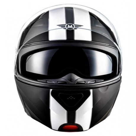 MOTO • RACING BLACK • L • Helm - Motorhelm - Systeemhelm - Scooterhelm - Motor - Scooter - Brommer