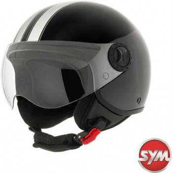 SYM-scooter-motor-jet-helm-glans zwart-xs
