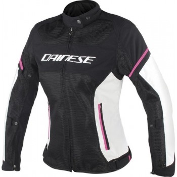 Dainese Air Frame D1 Lady Black Vaporous Gray Fuxia Textile Motorcycle Jacket 42