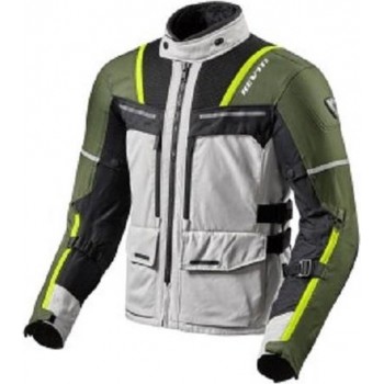 REV'IT! Offtrack Silver Green Textile Motorcycle Jacket 2XL