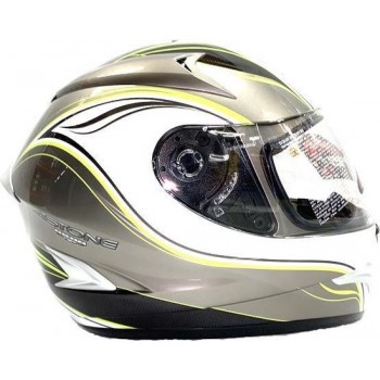 Astone Helm Graphic Marquis Green/ Groen Zilver maat XS ECE Gekwalificeerd