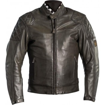 Helstons Scoty Natural Kaki Leather Motorcycle Jacket XL