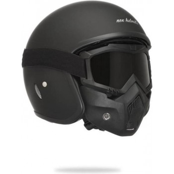 NOX N237 gitzwart matte helm met volgelaatsmasker