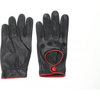 Premium racing gloves zwart-rood maat M