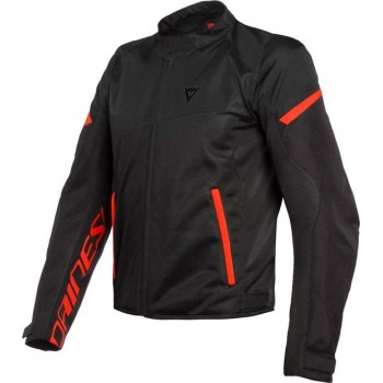 Dainese Bora Air Black Fluo Red Textile Motorcycle Jacket 50