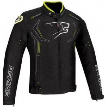 Bering Guardian Black White Fluo Textile Motorcycle Jacket XL