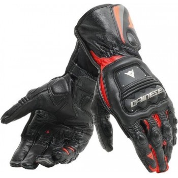 Dainese Steel-Pro Black Fluo Red Motorcycle Gloves L